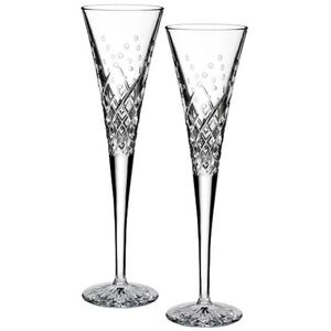Waterford Crystal Glasses Wishes Happy Celebrations Toasting Flutes